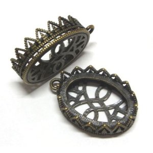 画像: 1ring AG Lacy Oval Setting for 25*18mm