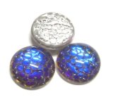 画像: Helio Blue Snakeskin Mosaic FB Round 15mm  