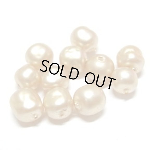 画像1: Creamy Light Ecru Baroque Glass Pearl Beads 4-5mm(10個入り） 