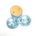 画像: 2hole Lt Sapphire Round Beads 9mm(2個入り）