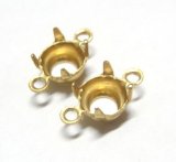 画像: 2ring Brass Round Setting(OB) for 25ss (2個入り）