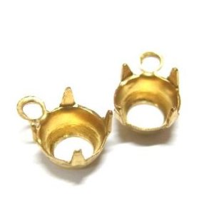 画像: 1ring Brass Round Setting(OB) for 25ss (2個入り