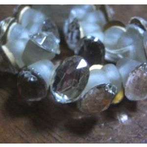 画像: Crystal Rose Cut Oval Beads 10*7mm　(2個入り）