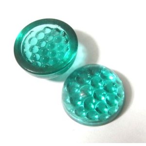 画像: Green Reflector Round FB Stone 16mm 