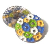 画像: Flower Round Grass Button 23mm