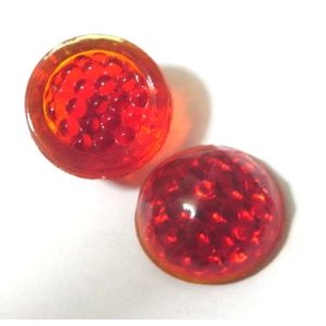 画像: Red Reflector Round FB Stone 16mm 