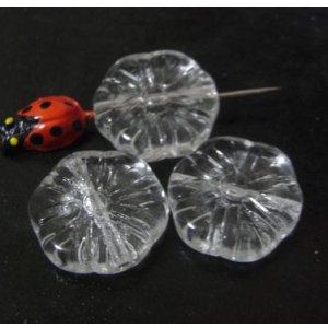 画像: Clear Flower Beads 12mm (2個入り）