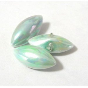 画像: Lt.Green Pearl AB Navette 15*7mm (5個入り）