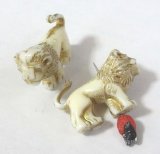 画像: Ivory Resin Lion Beads 20*28mm