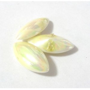 画像: Yellow Pearl AB Navette 15*7mm (5個入り）