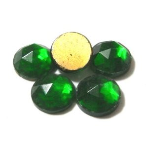 画像: Green Rose Cut Round 9mm (5個入り）