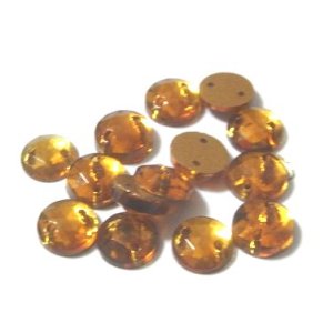 画像: 2hole Topaz round Beads 6mm (10個入り）