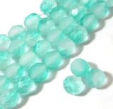 画像: Green & Crystal Frosted Beads 8mm (5個入り）