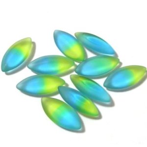 画像: Green & Blue Navette 15*7mm (5個入り）