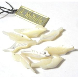 画像: Mother of Pearl Bird Beads(S)（4個入り）