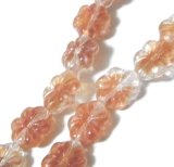 画像: Lt.Brown Givre Flower Beads 8*7mm(4個入り）