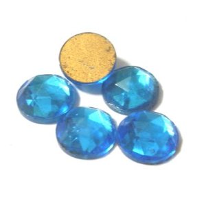 画像: Dk.Aqua Rose Cut Round 9mm (5個入り）