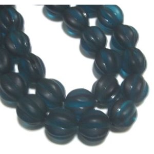 画像: Frosted Blue Zircon Beads 10mm