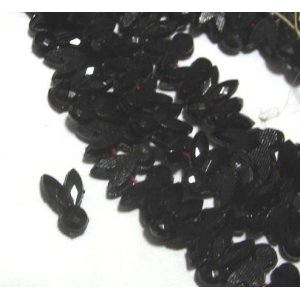 画像: French Jet Lightning Bug Beads 8*5mm (10個入り）