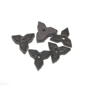 画像: Jet 3petal Beads 7*9mm (5個入り）