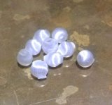 画像: White Satin Hollow Glass Beads 5mm(10個入り）