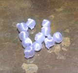 画像: White Satin Hollow Glass Beads 4mm(10個入り）