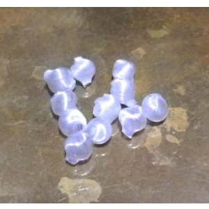 画像: White Satin Hollow Glass Beads 4mm(10個入り）