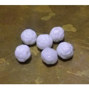 画像: White Rose Beads 6mm (10個入り）