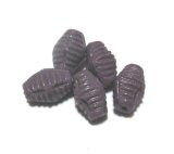 画像: Opaque Purple Textured Beads 11*8mm　（5個入り）