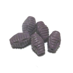 画像: Opaque Purple Textured Beads 11*8mm　（5個入り）