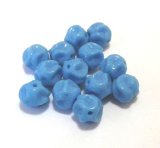 画像: Lt.Blue Textured Beads 6.8mm (10個入り）