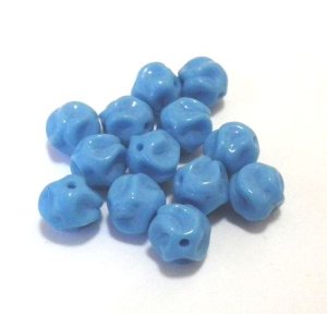 画像: Lt.Blue Textured Beads 6.8mm (10個入り）