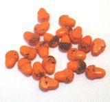 画像: Opaque Orange Acorn Beads 6.3*4.7mm (10個入り）