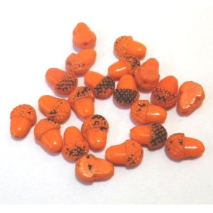 画像: Opaque Orange Acorn Beads 6.3*4.7mm (10個入り）