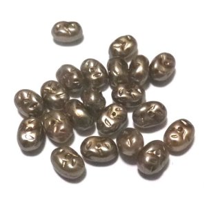 画像: Dk.Beige Dimpled Oval Pearl 7.5*5mm (10個入り）