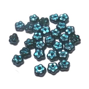 画像: Blue Pearl Flower Beads 5mm (10個入り）