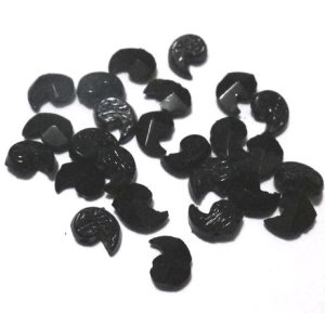 画像: Jet Comma-shaped Nailhead Beads 6.5*4.5mm (10個入り）