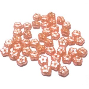 画像: Lt.Peach Pink Pearl Flower Beads 5mm (10個入り）