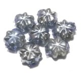 画像: Metalic Lt.Blue Clover Hollow Glass Beads 8*9mm (4個入り）