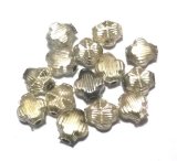 画像: Silver Cross Hollow Glass Beads 8*8.5mm(5個入り）