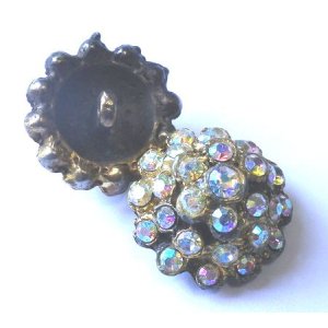 画像: Crystal AB Rhinestone Button 21 mm