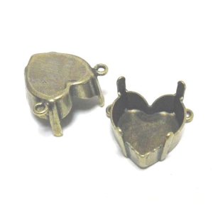 画像: AG 2ring Heart Setting for Art.4800 15.4*14mm