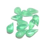 画像: Green Swirl Drop 10*6mm (10個入り