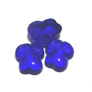 画像: Dk.Blue Pear FB Stone 11*9mm (4個入り）