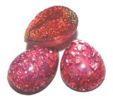 画像: Dk.Pink Opal FB Pear 18*13mm