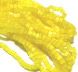 画像: Yellow Satin 2 Cut Beads (1本、48cm）