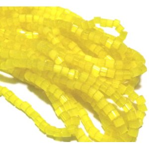 画像: Yellow Satin 2 Cut Beads (1本、48cm）