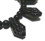 画像: Art. Deco Jet Tagger Beads (1本）