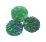 画像: Green Rocky Dragon's Breath Round Stone 15mm