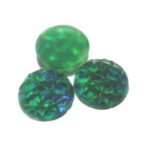 画像: Green Rocky Dragon's Breath Round Stone 15mm